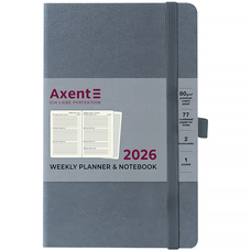 Щотижневик датований 2026 рік Axent Partner Strong 125х195 мм сірий 8505-26-62-A, 72710
