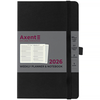 Щотижневик датований 2026 рік Axent Partner Strong 125х195 мм чорний 8505-26-01-A, 72705