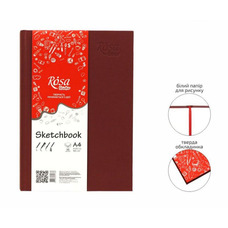Блокнот А4 бордовий 96 аркушів 100 г/м Rosa Studio, 165020