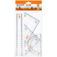 Набір лінійок 20 см 4 предмети Orange Line YES,  370741