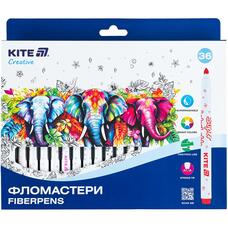 Фломастери 36 кольорів Kite Creative Superwashable K-1154, 68714