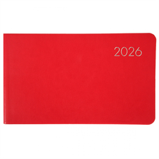 Щотижневик 10х17 см датований 2026 мякий 128 сторінок червоний Glory Leo Planner, 252652