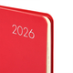 Щотижневик 10х17 см датований 2026 мякий 128 сторінок червоний Glory Leo Planner, 252652