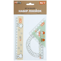Набір лінійок 15 см 3 предмети Miffy Yеs, 370726