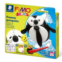 Набір полімерної глини Fimo Kids Пінгвінчик 2 кольори по 42 грама Staedtler, 803518