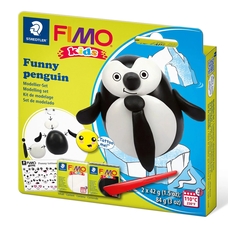 Набір полімерної глини Fimo Kids Пінгвінчик 2 кольори по 42 грама Staedtler, 803518