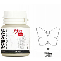 Акрил для декору білий перламутровий 20 мл Rosa Talent, 22032