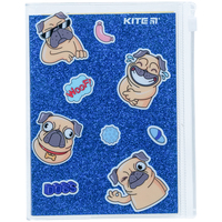 Блокнот А6+ 80 аркушів клітинка силіконова обкладинка Kite Blue dogs K22-462-4, 62286
