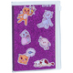 Блокнот А6+ 80 аркушів клітинка силіконова обкладинка Kite Purple cats K22-462-2, 62284