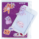 Блокнот А6+ 80 аркушів клітинка силіконова обкладинка Kite Purple cats K22-462-2, 62284
