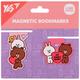 Закладки магнітні 2 штуки Line Friends Sweet heart YES, 708107