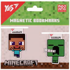 Закладки магнітні 2 штуки Minecraft Creeper YES, 708101