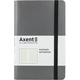 Книга записна А5 клітинка 96 аркушів сіра Partner Soft Axent 8206-15-A, 43133