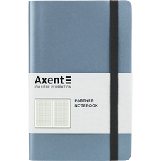 Книга записна А5 125х195 мм клітинка 96 аркушів сріблясто-синя Partner Soft Axent 8206-14-A, 43134
