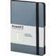 Книга записна А5 125х195 мм клітинка 96 аркушів сріблясто-синя Partner Soft Axent 8206-14-A, 43134