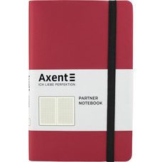 Книга записна А5 клітинка 96 аркушів червона Partner Soft Axent 8206-05-A, 43140