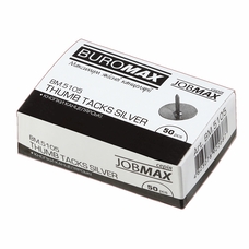 Кнопки канцелярські нікельовані 50 штук Buromax BM.5105, 922687