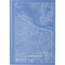 Книга записна А4 Axent Maps Amsterdam 96 аркушів клітинка тверда обкладинка 8422-507-А, 43052