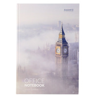 Книга записна А4 Axent London 192 аркуші клітинка тверда обкладинка 8423-21-А, 42259