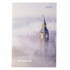 Книга записна А4 Axent London 192 аркуші клітинка тверда обкладинка 8423-21-А, 42259