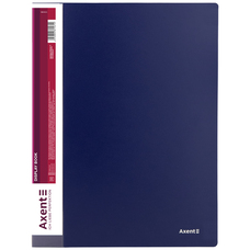 Папка пластикова А4 80 файлів в чохлі синя Axent 1280-02-А, 37049