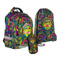 Рюкзак з наповненням пенал сумка для взуття Kite DC comics SET_DC21-700М-2,  48374
