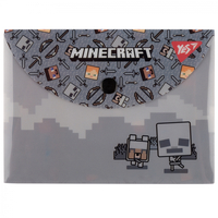 Папка конверт В7  пластикова на кнопці Minecraft Yes, 492262