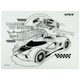 Підкладка розмальовка Kite Hot Wheels HW22-424, 62483