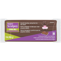 Полімерна глина для ляльок еспресо 454 грами Living Doll Super Sculpey ZSLD5, 50040005