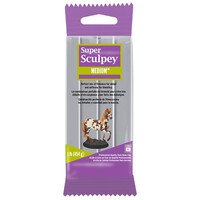 Полімерна глина сіра 454 грами Super Sculpey Medium SSMED1, 114421