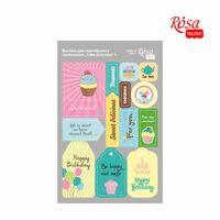 Набір вирубок для скрапу самоклеящихся Cake delicious 1 картон 12,8х20 см ROSA Talant, 9406092