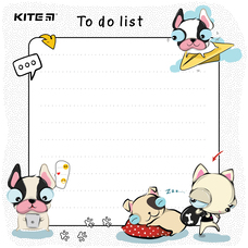 Планер настінний А5 To do list Funny dogs Kite K22-472-3, 62336
