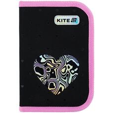 Пенал з наповненням 1 відділення 2 відвороти Kite Love is K25-622H-3, 70078