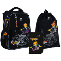 Рюкзак з наповненням пенал сумка для взуття Kite Hot Wheels Skate SETHW25-531M, 70533