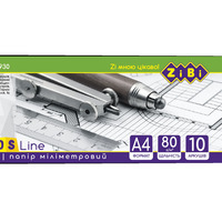 Папір міліметровий А4 10 аркушів Zibi, ZB.1930, 946768