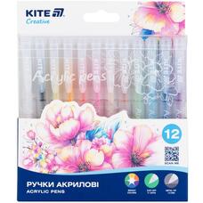 Набір акрилових ручок 12 кольорів Kite Creative K-1295, 75496