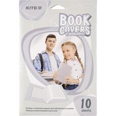 Плівка самоклеюча для книг 38х27 см 10 штук прозора Kite K20-307, 45860