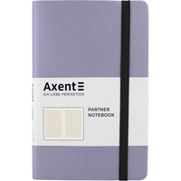 Книга записна А5 125х195 мм клітинка 96 аркушів срібляста Partner Soft Axent 8206-34-A, 36938