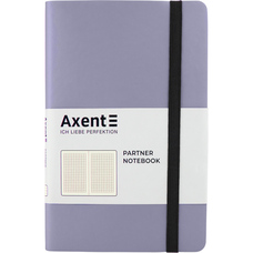 Книга записна А5 125х195 мм клітинка 96 аркушів срібляста Partner Soft Axent 8206-34-A, 36938