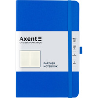 Книга записна А5 125х195 мм клітинка 96 аркушів блакина Partner Axent 8201-07-A, 39765