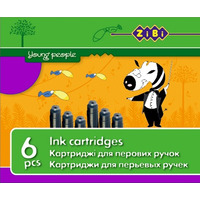 Набір капсул з чорнилами для перових ручок фіолетовий 6 штук ZiBi ZB.2272-05, 227205