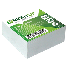 Блок паперу для нотаток білий клеєний 85х85 мм 400 аркушів Fresh Up, FR-1212, 100408