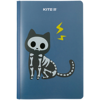 Блокнот А5+ 40 аркушів клітинка Kite Cat sceleton K23-460-1, 65042