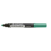 Маркер перманентний Centropen 8566 зелений круглий, 01846
