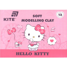 Пластилін восковий 12 кольорів 240 грам Hello Kitty Kite HK25-1086, 71271