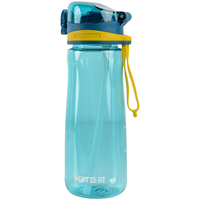 Пляшечка для води з трубочкою 600 мл зелена Kite K22-419-03, 61663