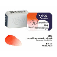 Фарба акварельна кадмій червоний світлий кювета 2,5 мл Rosa Gallery, 343706