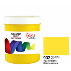 Фарба гуашева жовта світла 100 мл Rosa Studio, 323918