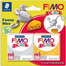 Набір полімерної глини Fimo Kids Веселе мишеня 2 кольори по 42 грама Staedtler, 803511