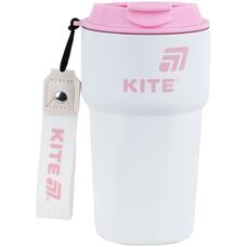 Термокружка 450 мл біло-рожева Kite K25-1220-3, 70716